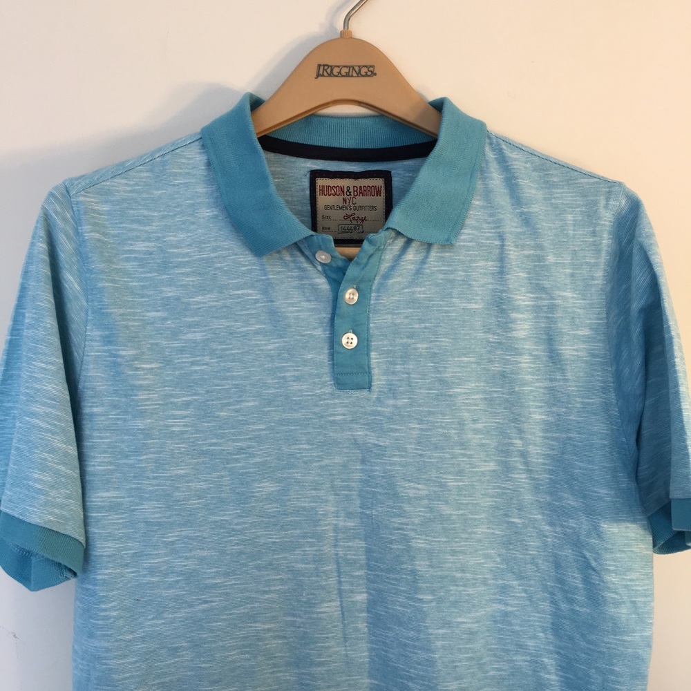 Hudson & Barrow NYC Mens polo shirt, Large